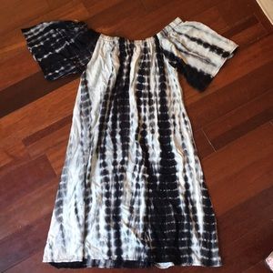 Black and White Tie Dyed Dress